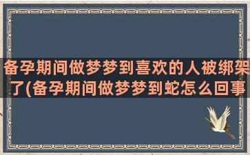 备孕期间做梦梦到喜欢的人被绑架了(备孕期间做梦梦到蛇怎么回事)