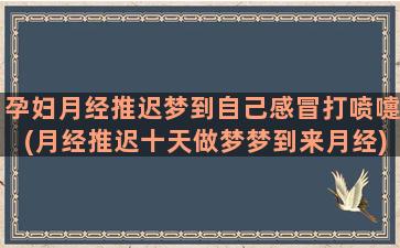 孕妇月经推迟梦到自己感冒打喷嚏(月经推迟十天做梦梦到来月经)