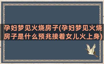 孕妇梦见火烧房子(孕妇梦见火烧房子是什么预兆接着女儿火上身)