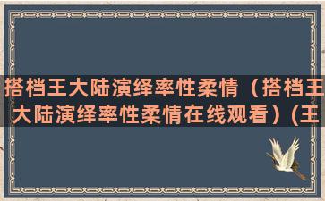 搭档王大陆演绎率性柔情（搭档王大陆演绎率性柔情在线观看）(王大陆搭档过的女演员)