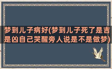 梦到儿子病好(梦到儿子死了是吉是凶自己哭醒旁人说是不是做梦)