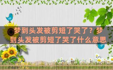 梦到头发被剪短了哭了？梦到头发被剪短了哭了什么意思