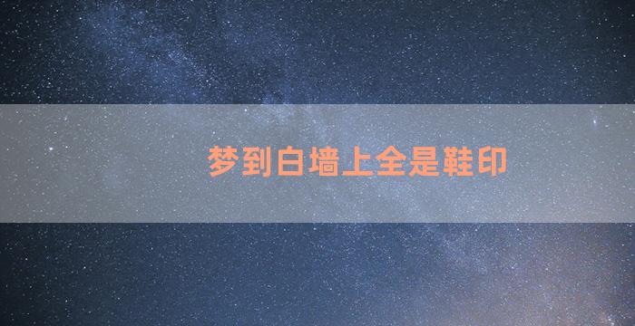 梦到白墙上全是鞋印