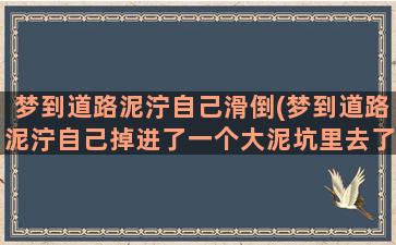 梦到道路泥泞自己滑倒(梦到道路泥泞自己掉进了一个大泥坑里去了)