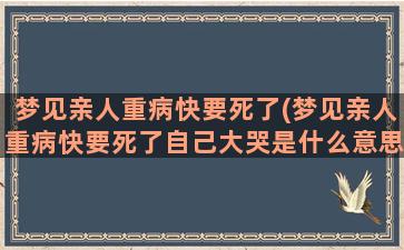 梦见亲人重病快要死了(梦见亲人重病快要死了自己大哭是什么意思)