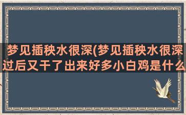 梦见插秧水很深(梦见插秧水很深过后又干了出来好多小白鸡是什么意思)