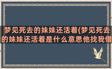 梦见死去的妹妹还活着(梦见死去的妹妹还活着是什么意思他找我借钱)