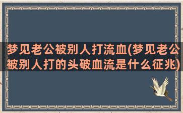 梦见老公被别人打流血(梦见老公被别人打的头破血流是什么征兆)