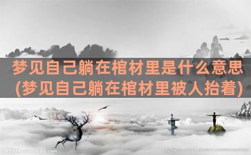 梦见自己躺在棺材里是什么意思(梦见自己躺在棺材里被人抬着)